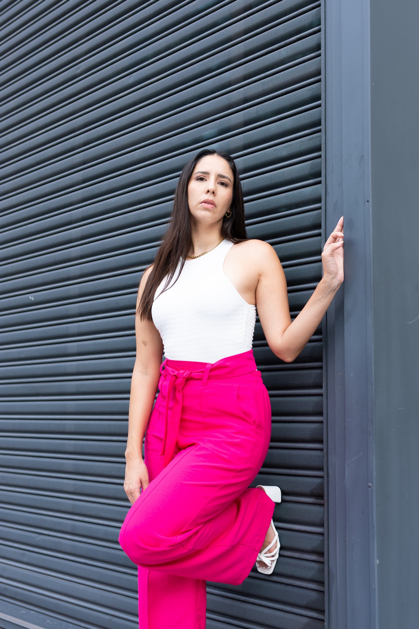 Body sin mangas texturado